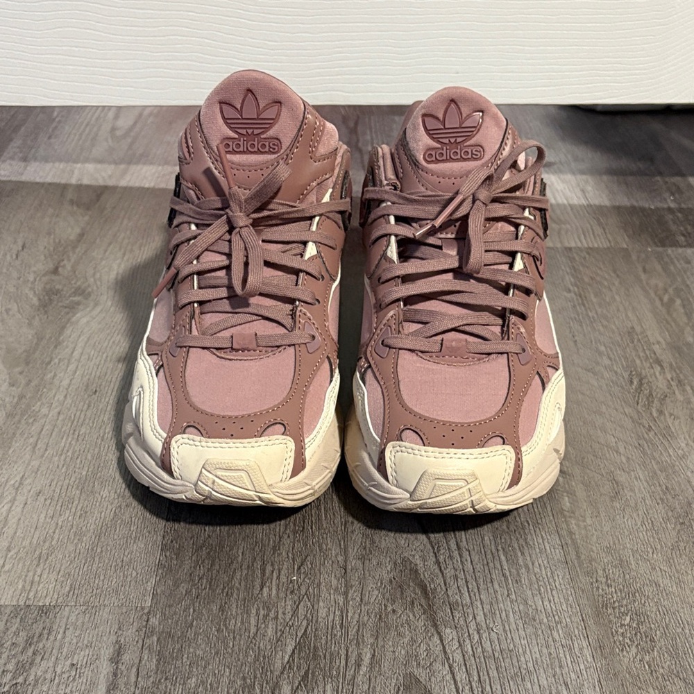 Adidas Women's Pink and Cream Sneakers